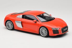 Audi R8 V10 Червен Welly 1:18 18052W Метал — снимка 6 от 8