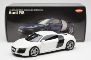 Audi R8 Type 42 Бял Kyosho 1:18 09213W Метал — снимка 8 от 8