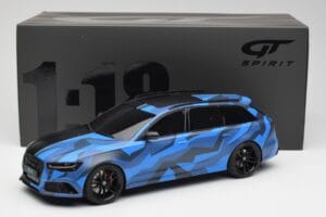 Audi RS6 C7 Avant GMK Син & Черен GT Spirit 1:18 GT799 Смола — снимка 6 от 6
