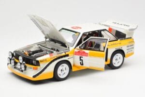 Audi Sport Quattro S1 #5 W. Rohrl / C. Geistdorfer Rally Sanremo Winner 1985 AUTOart 1:18 88503 Композит — снимка 2 от 8