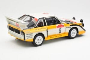 Audi Sport Quattro S1 #5 W. Rohrl / C. Geistdorfer Rally Sanremo Winner 1985 AUTOart 1:18 88503 Композит — снимка 3 от 8