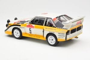 Audi Sport Quattro S1 #5 W. Rohrl / C. Geistdorfer Rally Sanremo Winner 1985 AUTOart 1:18 88503 Композит — снимка 7 от 8