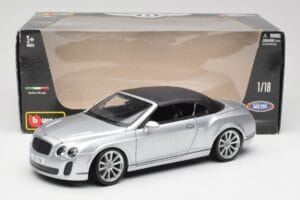 Bentley Continental Supersports Кабриолет 1-во Поколение Сребрист Bburago 1:18 18-11037S Метал — снимка 8 от 8