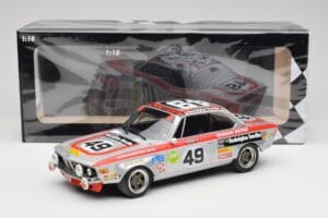 BMW 2800 CS E9 #49 Team Schnitzer G. Herzog / H. Heyer 24 Hours of Spa 1972 Minichamps 1:18 155722749 Метал — снимка 6 от 6