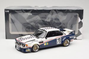 BMW 3.0 CSL E9 Garage Du Bac #76 P. Depnic / H. Coulon 24 Hours of Le Mans 1977 Minichamps 1:18 155772576 Метал — снимка 6 от 6