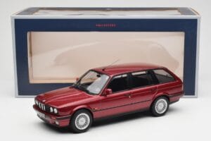 BMW 325i E30 Touring Червен Metallic Norev 1:18 183218 Метал — снимка 6 от 6