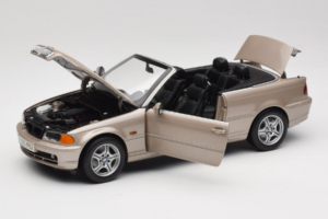 BMW 328i E46 Кабриолет Sand Beige Metallic Kyosho 1:18 80430009756 Метал — снимка 2 от 9