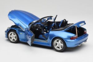 BMW Z3 E36 M Roadster Estoril Blue Bburago 1:18 3349-M1 Метал — снимка 5 от 8