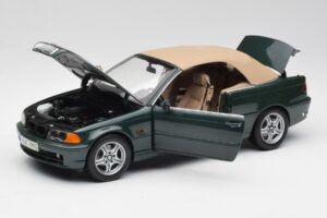 BMW 3 E46 Кабриолет Зелен Kyosho 1:18 80430009757 Метал — снимка 2 от 8