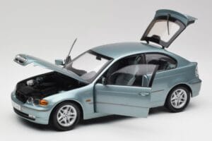 BMW 325Ti E46 Compact Светлосин Металик Kyosho 1:18 80430024439 Метал — снимка 2 от 8