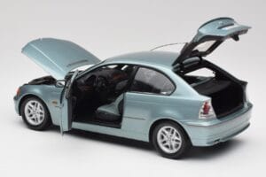 BMW 325Ti E46 Compact Светлосин Металик Kyosho 1:18 80430024439 Метал — снимка 5 от 8