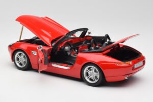 BMW Z8 E52 Роудстър Ярко Червен Bburago 1:18 12032 Метал — снимка 5 от 8