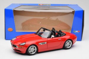 BMW Z8 E52 Роудстър Ярко Червен Bburago 1:18 12032 Метал — снимка 8 от 8