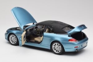 BMW 6 E64 Кабриолет Светлосин Kyosho 1:18 80430153440 Метал — снимка 5 от 8