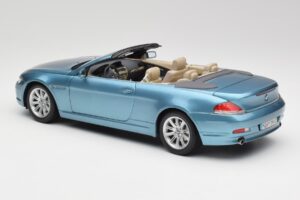 BMW 6 E64 Кабриолет Светлосин Kyosho 1:18 80430153440 Метал — снимка 7 от 8