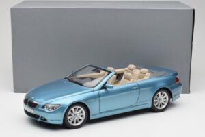 BMW 6 E64 Кабриолет Светлосин Kyosho 1:18 80430153440 Метал — снимка 8 от 8