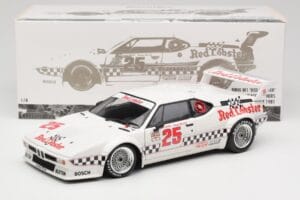 BMW M1 #25 Red Lobster D. Cowart / K. Miller LA Times GP Riverside 1981 Minichamps 1:18 180812925 Метал — снимка 8 от 8