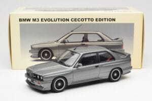BMW M3 E30 Sport Evolution Cecotto Сив AUTOart 1:18 70567 Метал — снимка 8 от 8