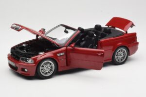 BMW M3 E46 Кабриолет Червен Kyosho 1:18 08505R Метал — снимка 2 от 8