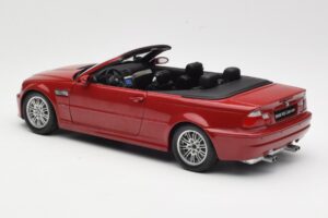 BMW M3 E46 Кабриолет Червен Kyosho 1:18 08505R Метал — снимка 7 от 8