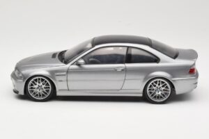 BMW M3 E46 CSL Сребрист Kyosho 1:18 08506S Метал — снимка 4 от 8