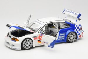 BMW M3 E46 GTR #42 J. Lehto / P. Ekblom ALMS 2001 Minichamps 1:18 100012142 Метал — снимка 2 от 8