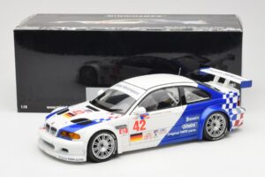 BMW M3 E46 GTR #42 J. Lehto / P. Ekblom ALMS 2001 Minichamps 1:18 100012142 Метал — снимка 8 от 8