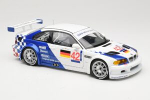 BMW M3 E46 GTR #42 J. Lehto / J. Muller ELMS 2001 Minichamps 1:18 100012192 Метал — снимка 6 от 8