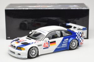 BMW M3 E46 GTR #42 J. Lehto / J. Muller ELMS 2001 Minichamps 1:18 100012192 Метал — снимка 8 от 8