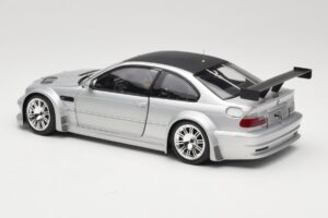 BMW M3 E46 GTR Street Сребрист With Carbon Roof Minichamps 1:18 100012102 Метал — снимка 7 от 8