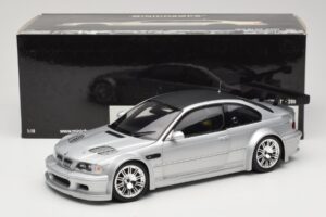 BMW M3 E46 GTR Street Сребрист With Carbon Roof Minichamps 1:18 100012102 Метал — снимка 8 от 8