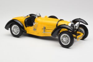 Bugatti Type 59 Жълт Bburago 1:18 3005 Метал — снимка 6 от 8