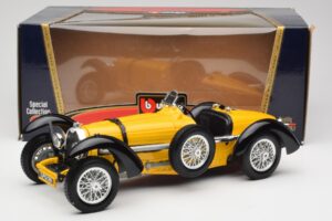 Bugatti Type 59 Жълт Bburago 1:18 3005 Метал — снимка 8 от 8