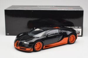 Bugatti Veyron Super Sport World Record Edition Carbon & Orange Minichamps 1:18 100110840 Метал — снимка 8 от 8