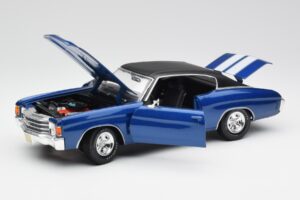 Chevrolet Chevelle SS 454 Синьо Maisto 1:18 531886 Метал — снимка 2 от 8