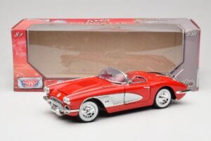 Chevrolet Corvette C1 Червен Motormax 1:18 73100TC Метал — снимка 8 от 8