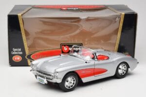 Chevrolet Corvette C1 Сребрист Bburago 1:18 3034 Метал — снимка 8 от 8
