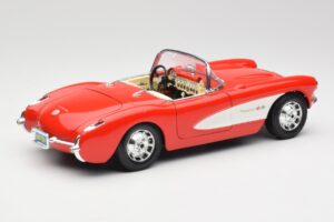 Chevrolet Corvette C1 Roadster Червен Bburago 1:18 3024 Метал — снимка 3 от 8