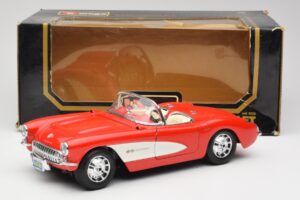 Chevrolet Corvette C1 Roadster Червен Bburago 1:18 3024 Метал — снимка 8 от 8