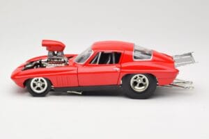 Chevrolet Corvette C3 Dragster Червен Hot Wheels 1:18 29226 Метал — снимка 4 от 8