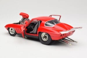 Chevrolet Corvette C3 Dragster Червен Hot Wheels 1:18 29226 Метал — снимка 5 от 8