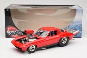 Chevrolet Corvette C3 Dragster Червен Hot Wheels 1:18 29226 Метал — снимка 8 от 8