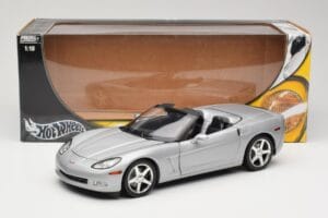 Chevrolet Corvette C6 Кабриолет Сребрист Hot Wheels 1:18 B6052 Метал — снимка 8 от 8