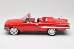 Chevrolet Impala Кабриолет Червен Welly 1:18 9864W Метал — снимка 4 от 8