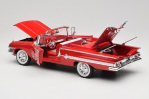 Chevrolet Impala Кабриолет Червен Welly 1:18 9864W Метал — снимка 5 от 8