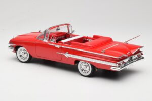 Chevrolet Impala Кабриолет Червен Welly 1:18 9864W Метал — снимка 7 от 8
