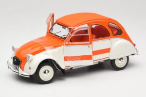 Citroen 2CV Spot Оранжев & Бял Solido 1:18 421183600 Метал — снимка 2 от 8