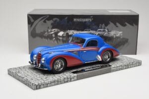 Delahaye Type 145 V12 Coupe Син Червен Minichamps 1:18 107116121 Смола — снимка 6 от 6