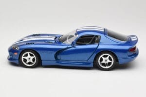 Dodge Viper GTS SR II Синьо с Бели Ивици Bburago 1:18 3330 Метал — снимка 4 от 8