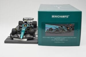 Aston Martin AMR23 #14 F. Alonso 3rd Place Saudi Arabian GP 2023 Minichamps 1:18 117230214 Метал — снимка 6 от 7